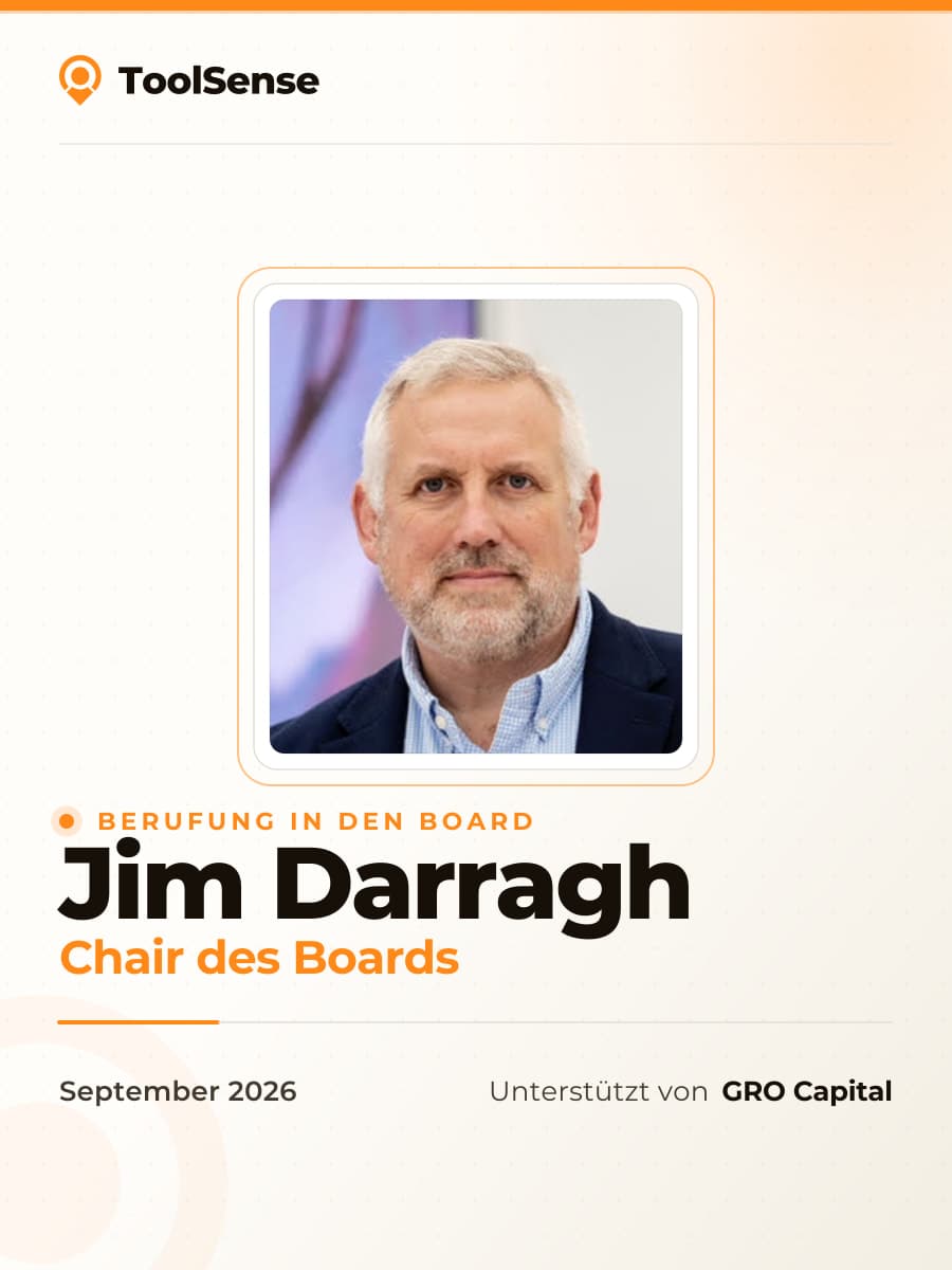 Berufung in den Board, September 2026: Jim Darragh, Chair des Boards von ToolSense