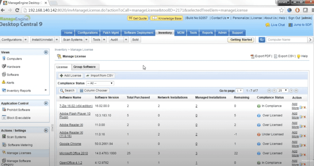 Demo de ManageEngine AssetExplorer