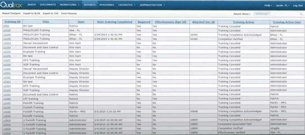 Demo de Qualtrax