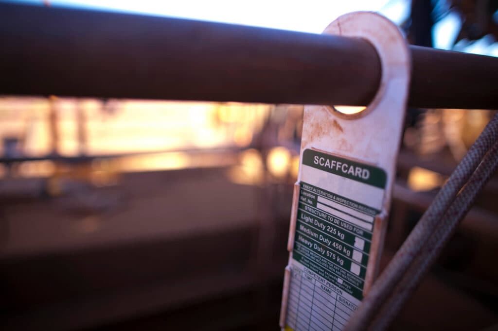 Scaffold Inspection Tag