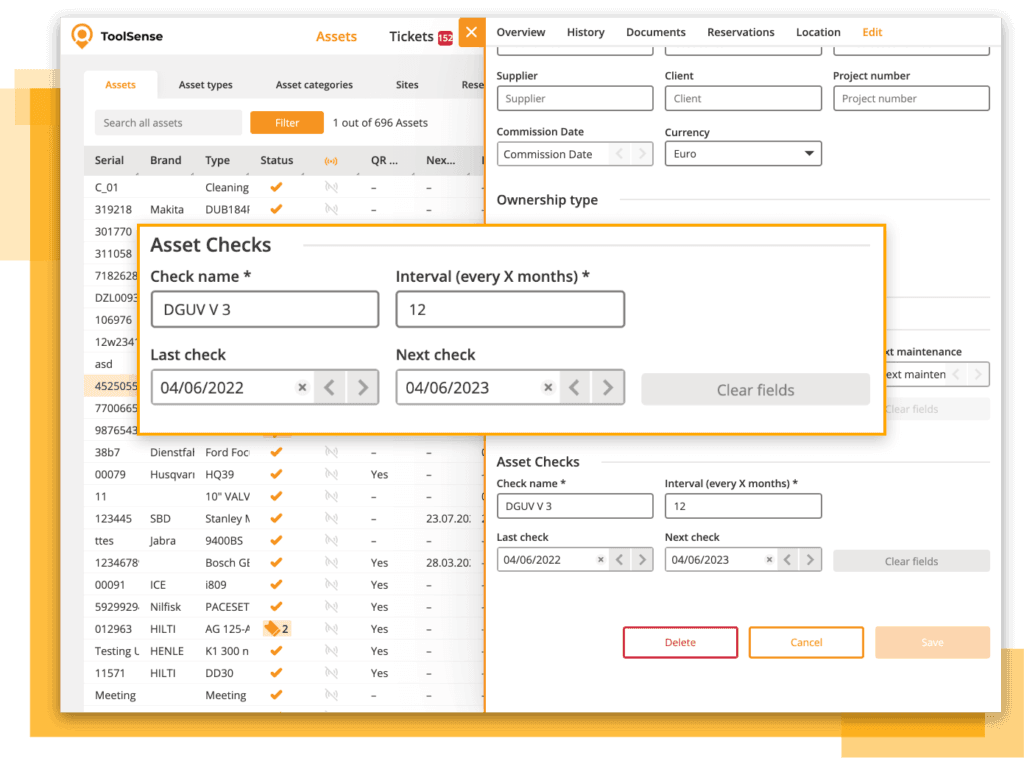 Maintenance appointments