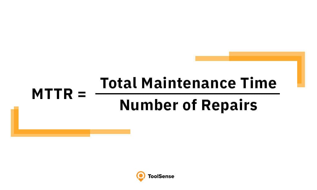 Calcul du MTTR : MTTR = temps total de maintenance / nombre total de réparations