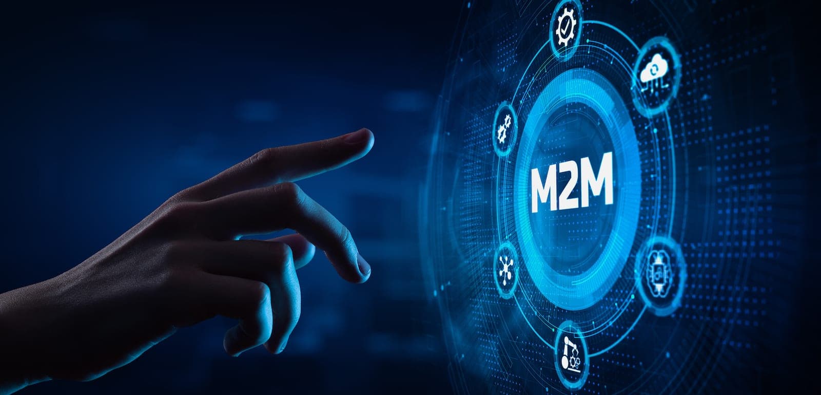 Concepto de comunicación machine-to-machine (M2M)
