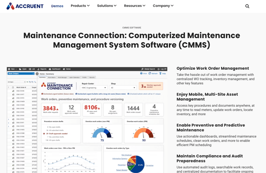 Maintenance Connection (Accruent CMMS)