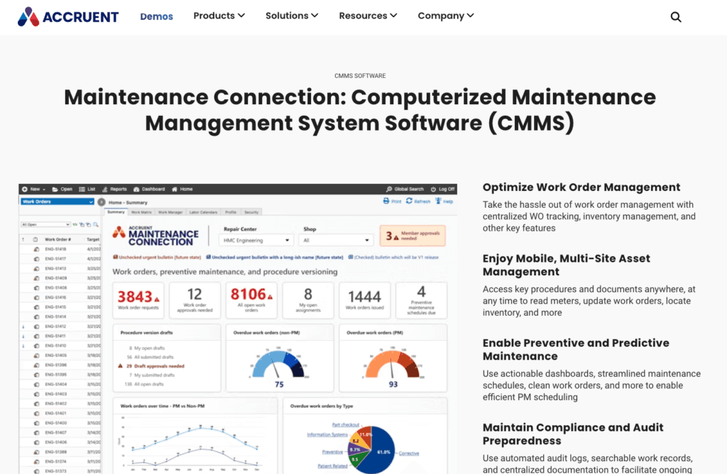 Maintenance Connection (Accruent CMMS)