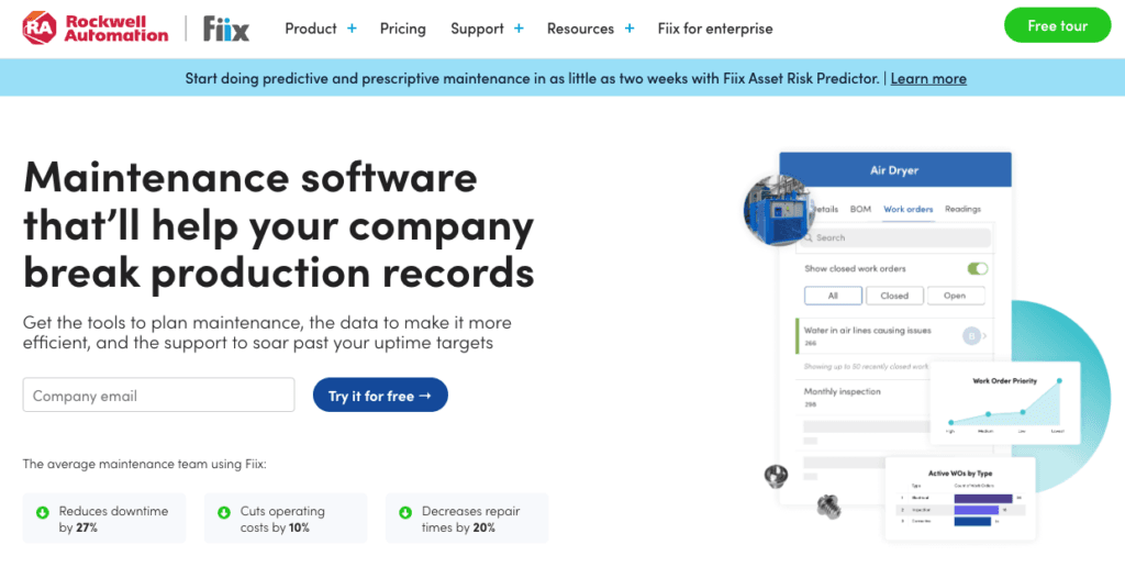 Fiix software de mantenimiento