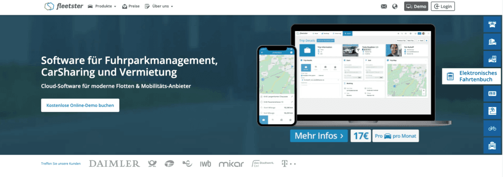Fleetster fleet management software
