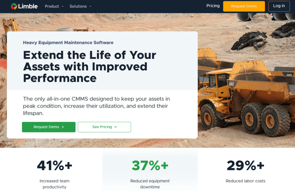 Limble CMMS para equipos pesados