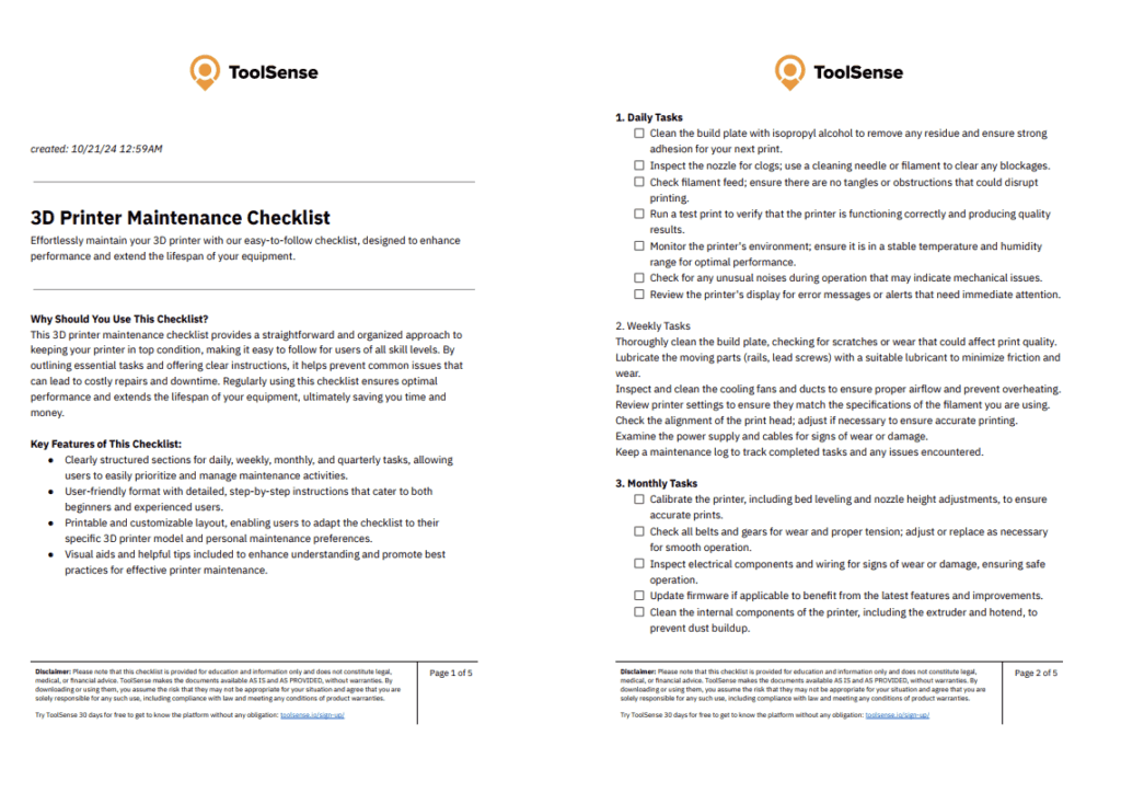 Essential 3D Printer Maintenance Checklist for Optimal Performance and Longevity
