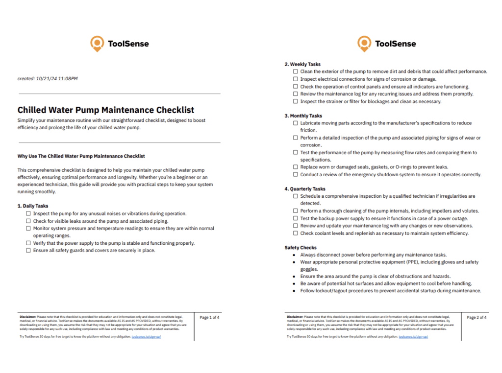 Maximize Efficiency with the Ultimate Chilled Water Pump Maintenance Checklist