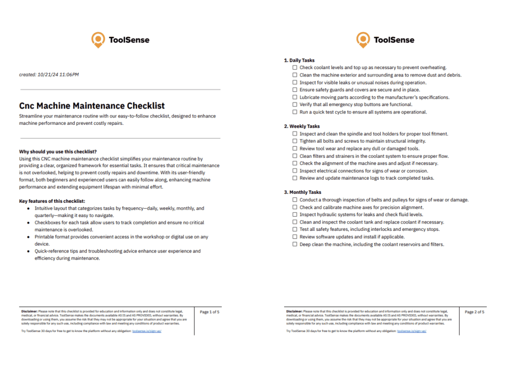 Checklist essentielle d’entretien de machine CNC pour performance et longévité