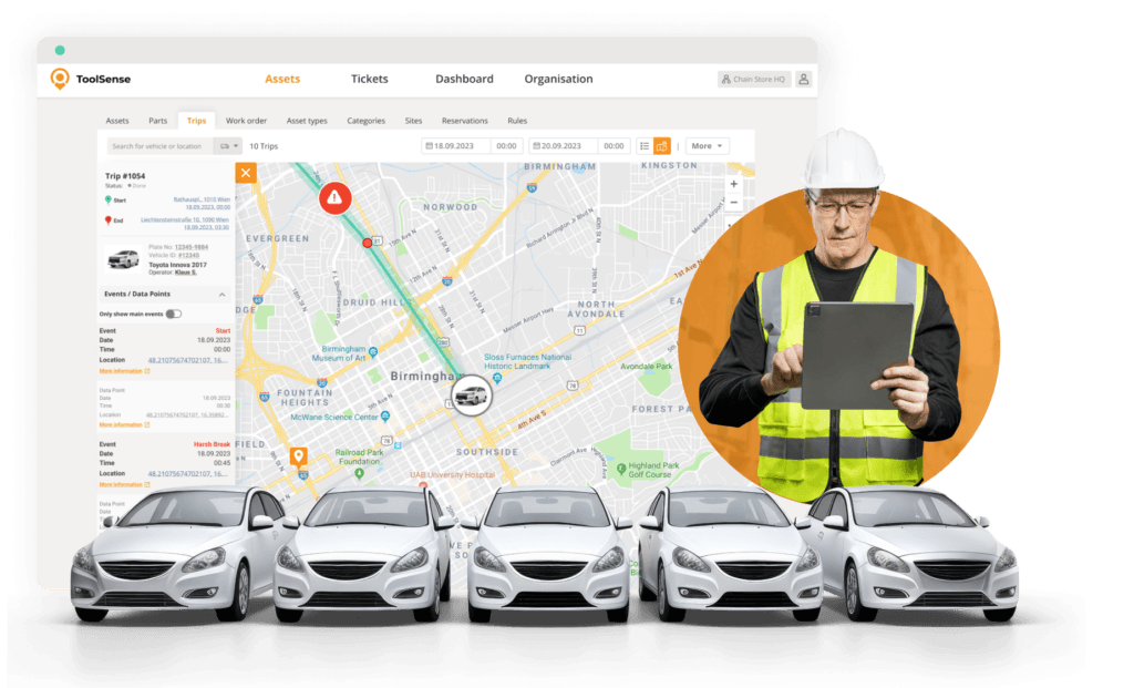 Firmenwagen-GPS-Überwachung: ToolSense