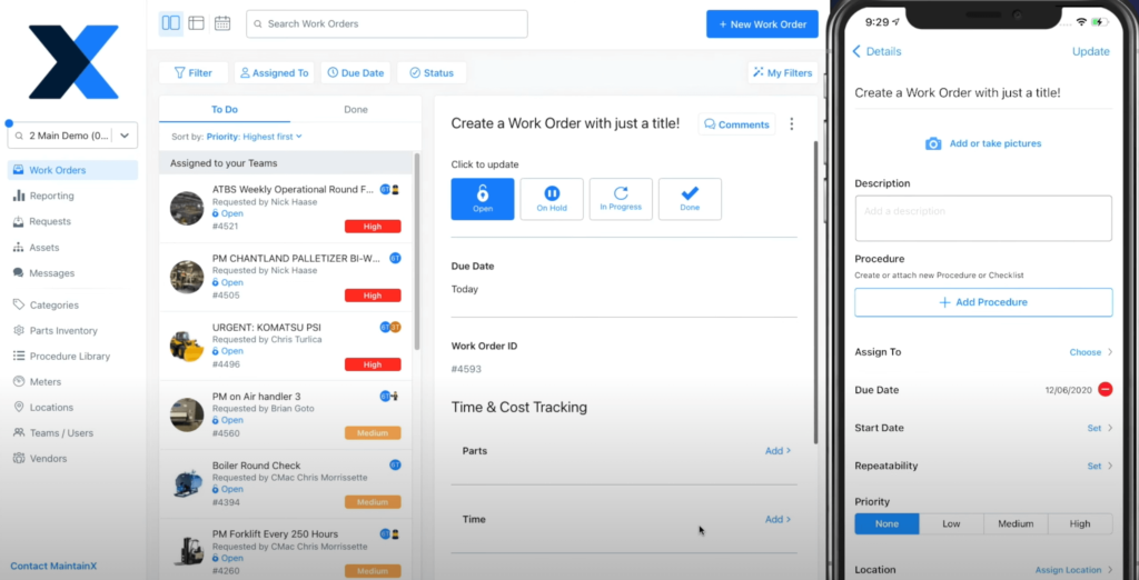 MaintainX Demo: asset and machine maintenance software