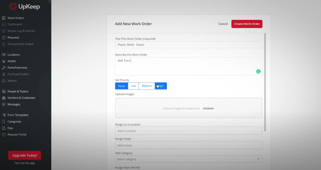 UpKeep Demo: equipment maintenance software