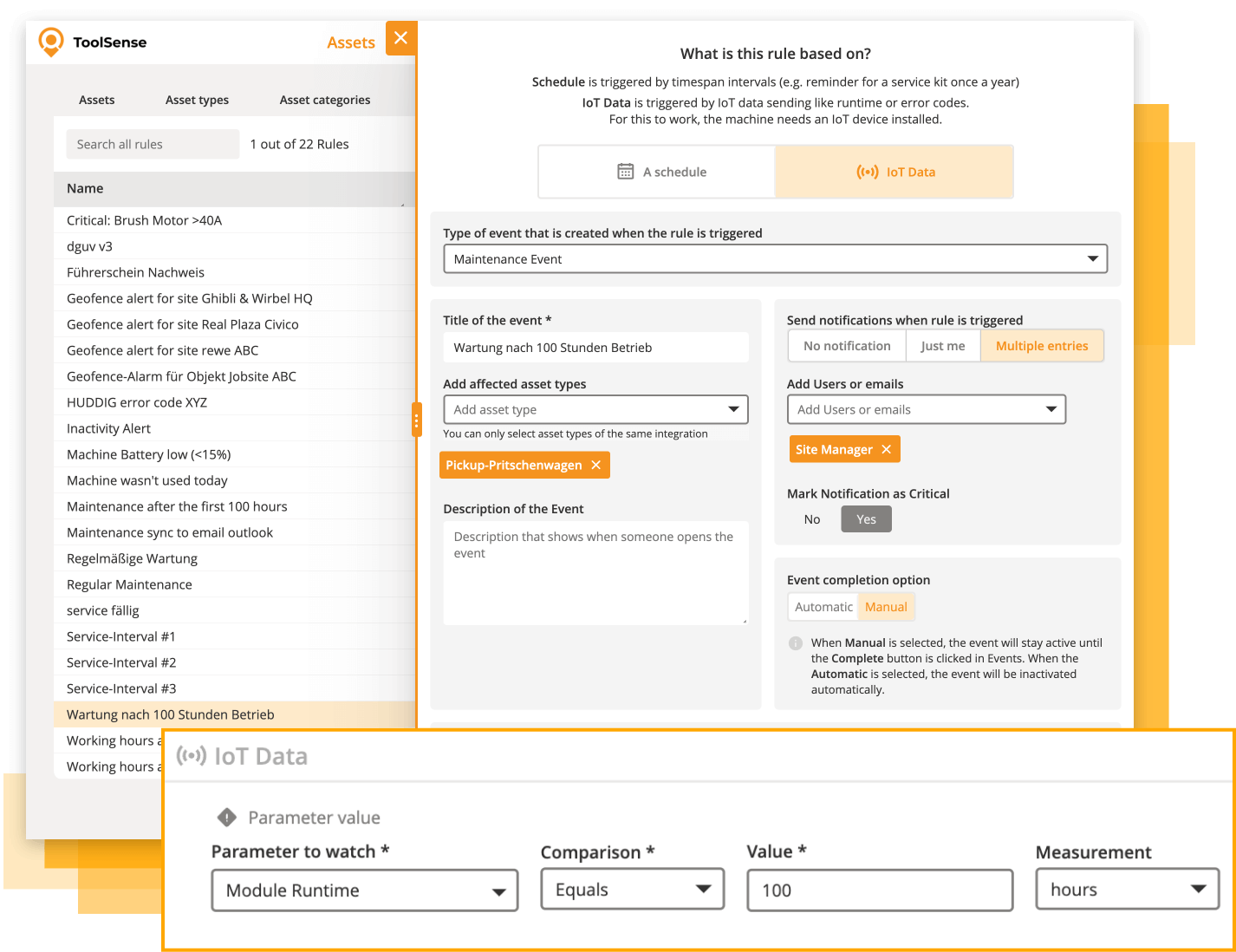 ToolSense Maintenance Management