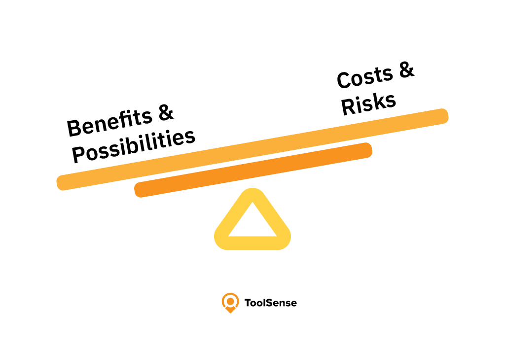 Benefits and possibilities should be more convincing than costs and risks in a business case.