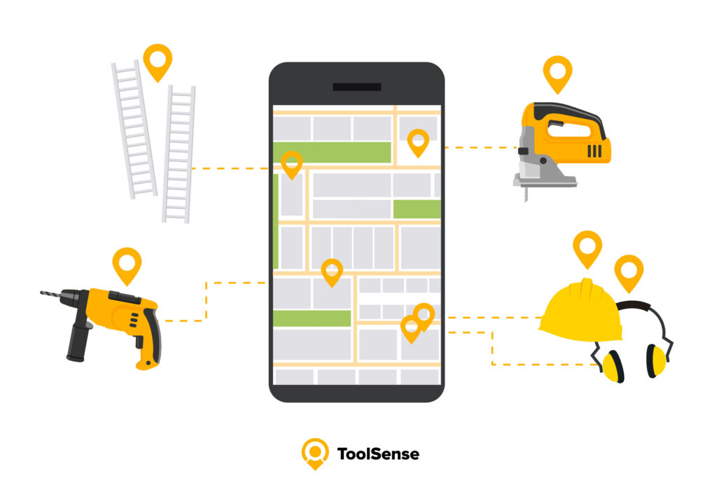 Locate your tools via GPS on the smartphone