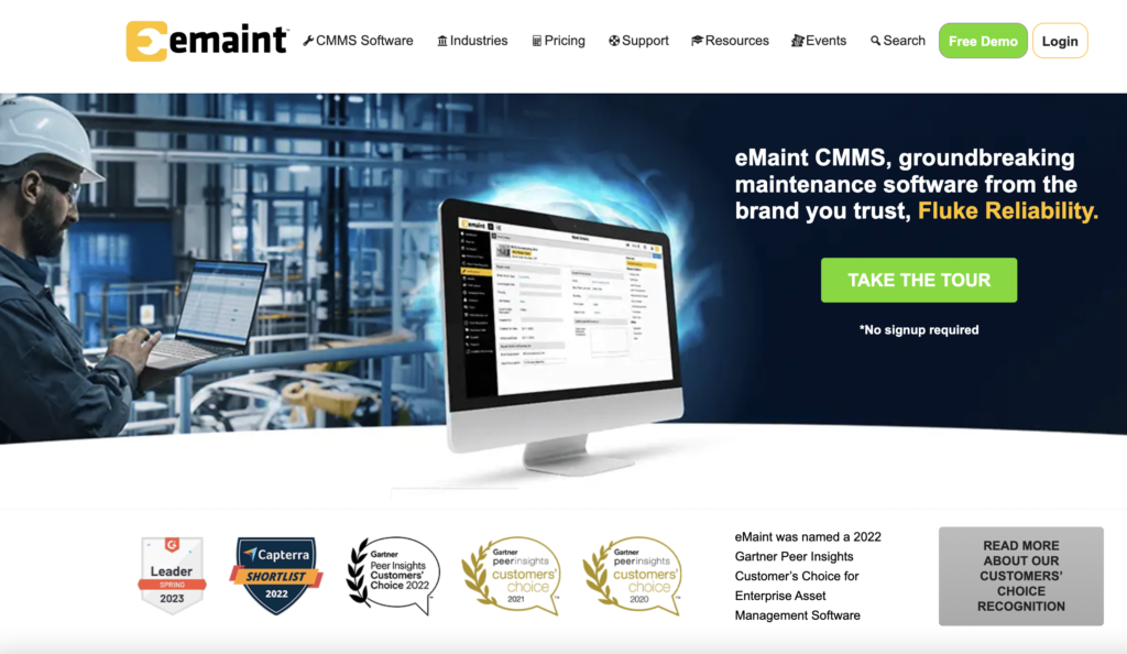 cloud-based CMMS software eMaint CMMS
