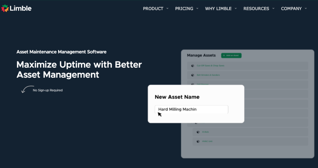 Asset Management Software: Limble CMMS