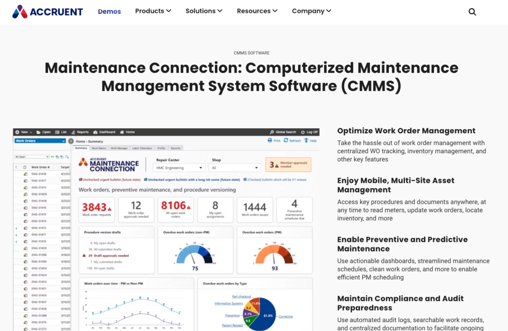 Maintenance Connection (Accruent CMMS)
