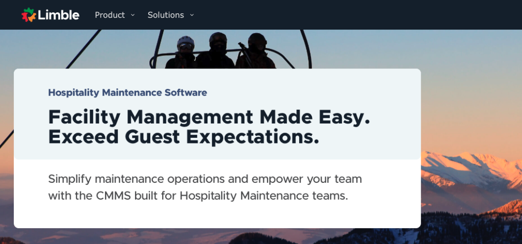 Limble CMMS Hotel Maintenance Software