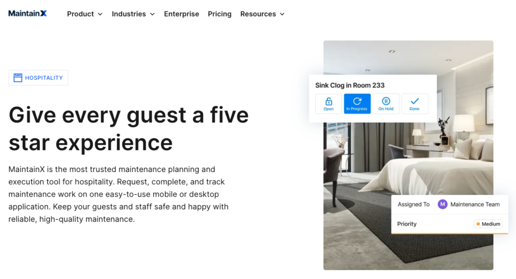 MaintainX Hotel Maintenance