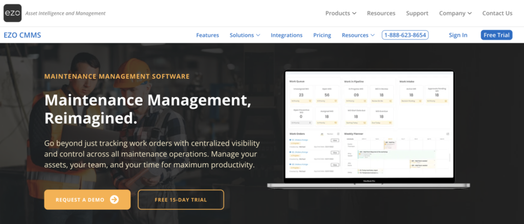 EZOfficeInventory Simple Maintenance Software