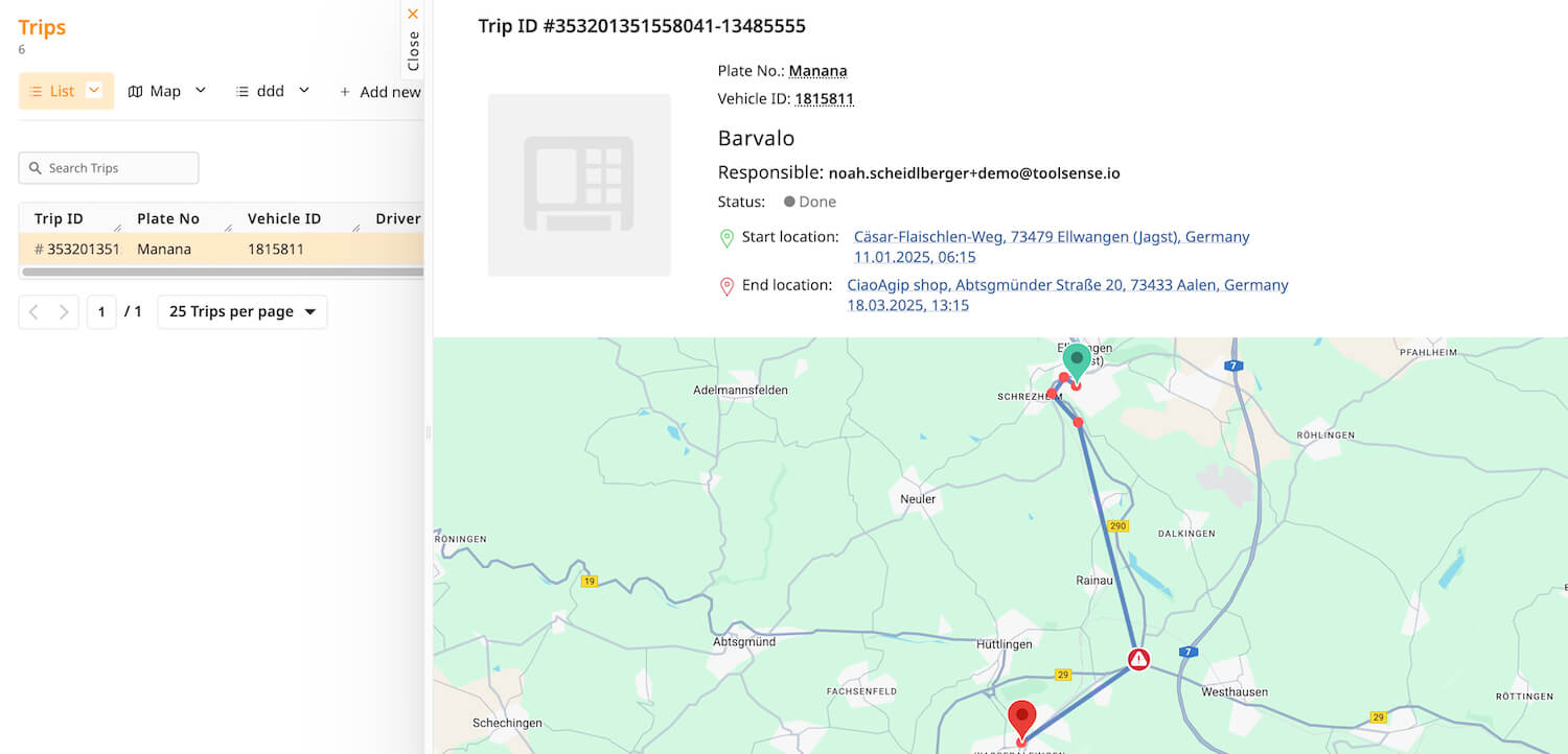 Real time tracking of your car fleet